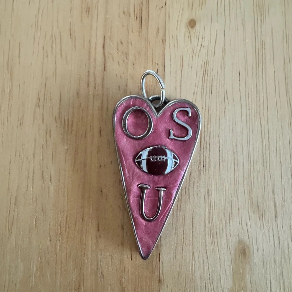 Hand made Ohio University Backpack tag (Pink/Silver) - Picture 2 of 2